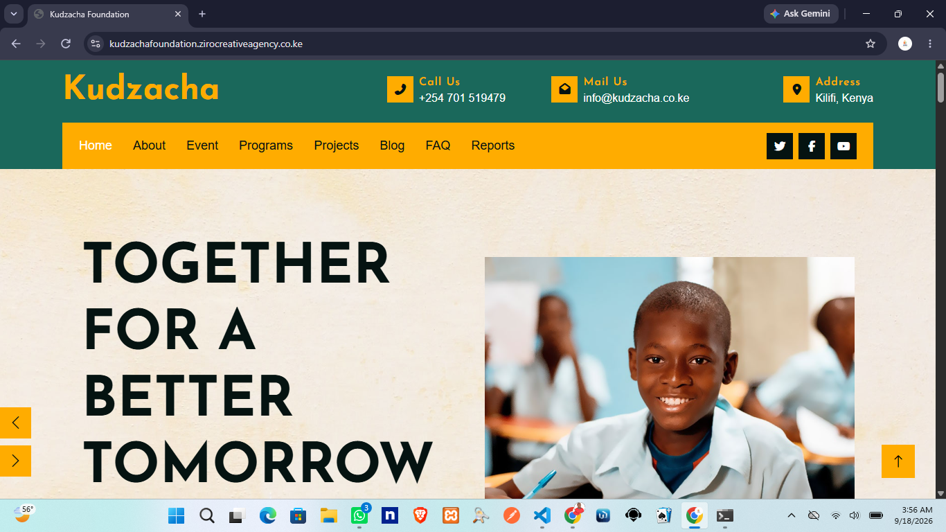 Kudzacha Foundation Website