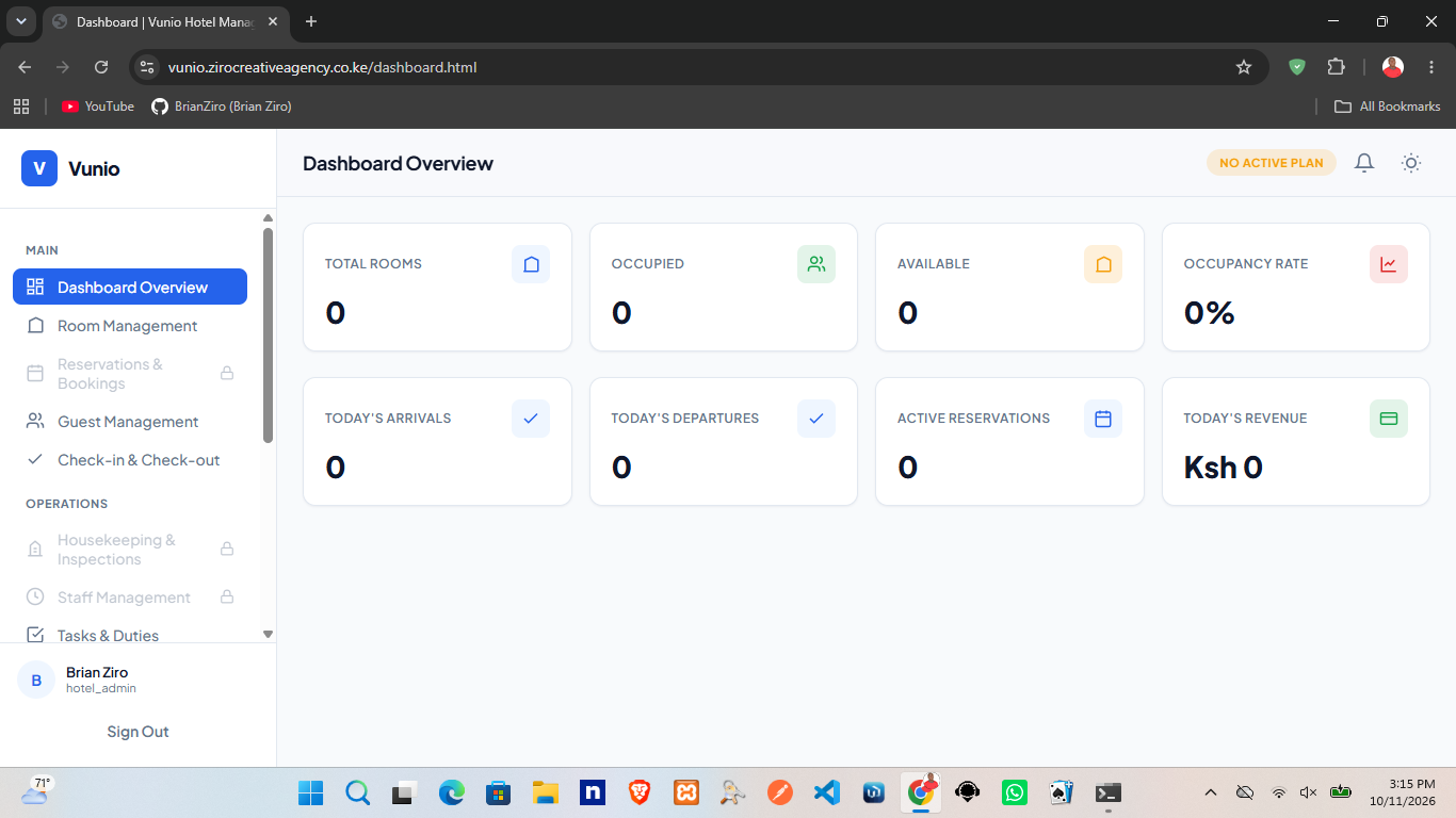 Vunio – Hotel Management System
